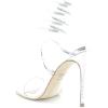 image:imageSteve Madden Womens Exotica Ankle Wrap Stiletto Dress SandalSilver Snake