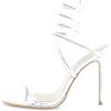 image:imageSteve Madden Womens Exotica Ankle Wrap Stiletto Dress SandalSilver Snake