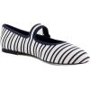 image:imageSteve Madden Womens Dory Ballet FlatNavyWhite Satin