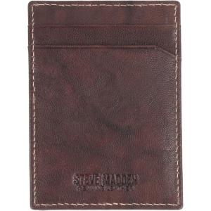 image:imageSteve Madden Mens Leather Front Pocket Wallet with Money Clip AccessoryBrown