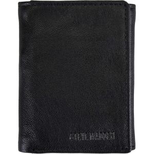 image:imageSteve Madden Mens Rfid Trifold Wallet With Id WindowBlack Smooth Grain
