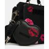image:imageSteve Madden Womens Steve Madden Bevelyn Convertible Crossbody BagCrossbodyBlackValentine Kisses