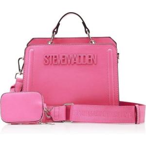 image:imageSteve Madden Womens Steve Madden Bevelyn Convertible Crossbody BagCrossbodyPink Flash