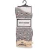 image:imageSTEVE MADDEN 4PK DITSY FLORAL CROCHET WELT CREW HEATHER GREY 4PK 911