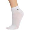 image:imageSTEVE MADDEN Womens 6Pk Bow Embroidery Athletic Quarter White 911