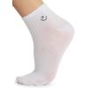 image:imageSTEVE MADDEN Womens 6Pk Smiley Emb Athletic Quarter White Black 911