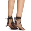 image:imageSteve Madden Womens 1Pk Pearl Bow Slouch Sock Black 911