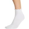 image:imageSteve Madden Womens 5pk Lettuce Edge Rib AnkletWhite