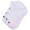 image:imageSTEVE MADDEN WOMENS 6PK SOLID MESH ARCH POP STRIPE LOW CUT HALF CUSHION WHITE VALUE PACK OF 6 SOCK SIZE 910 SHOE SIZE 510