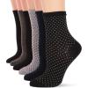 image:imageSteve Madden Legwear Womens 6PK Crews with Dots and Solid SM45141 Black Navy Gray 911