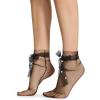 image:imageSteve Madden Womens 1Pk Pearl Bow Slouch Sock Black 911