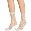 image:imageSteve Madden Womens 2Pk Ruffle Ditsy Dot Shortie Crew WhiteBlack 911