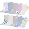 image:imageSteve Madden Womens Low Cut Socks 10 Pairs  Athletic Comfy Breathable Sports Socks with Fun Patterns White Multi 1