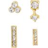 image:imageStone Mismatched Earring SetCrystalGold