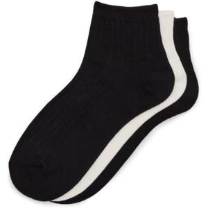 image:imageSTEVE MADDEN 3PK PEBBLE CABLE QUARTER BLACK 3PK 911