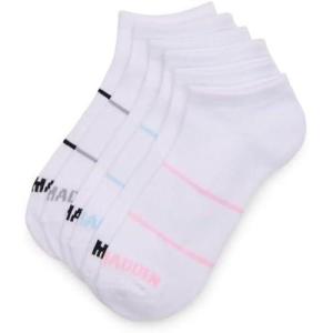 image:imageSTEVE MADDEN WOMENS 6PK SOLID MESH ARCH POP STRIPE LOW CUT HALF CUSHION WHITE VALUE PACK OF 6 SOCK SIZE 910 SHOE SIZE 510