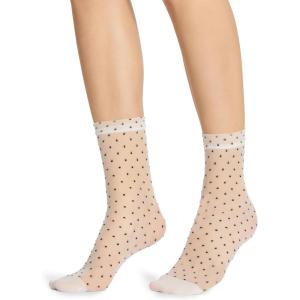 image:imageSteve Madden Womens 2Pk Ruffle Ditsy Dot Shortie Crew WhiteBlack 911