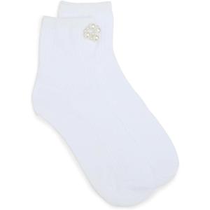 image:imageSteve Madden Womens 2pk Cpearl Cluster Rib AnkletWhite