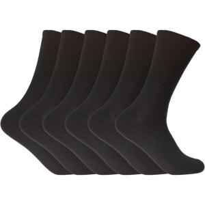image:imageSteve Madden Womens 6 Pairs Crew Socks Casual Athletic Thick Gym Boot Socks for WomenBlack
