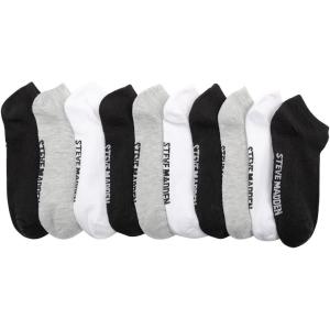 image:imageSteve Madden Womens Low Cut Socks 10 Pairs  Athletic Comfy Breathable Sports Socks with Fun Patterns BlackGreyWhite