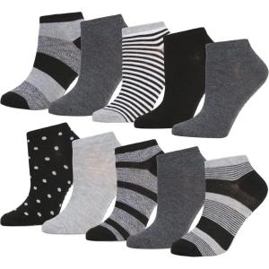 image:imageSteve Madden Womens Low Cut Socks 10 Pairs  Athletic Comfy Breathable Sports Socks with Fun Patterns Off White