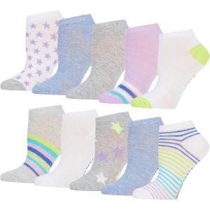 image:imageSteve Madden Womens Low Cut Socks 10 Pairs  Athletic Comfy Breathable Sports Socks with Fun Patterns White Multi 1