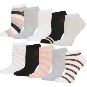 image:imageSteve Madden Womens Low Cut Socks 10 Pairs  Athletic Comfy Breathable Sports Socks with Fun Patterns White Multi 2