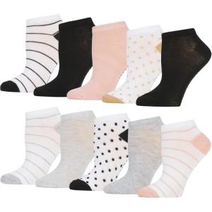 image:imageSteve Madden Womens Low Cut Socks 10 Pairs  Athletic Comfy Breathable Sports Socks with Fun Patterns White Multi 4