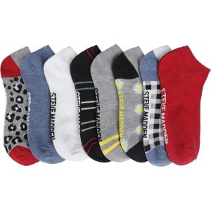 image:imageSteve Madden Womens Low Cut Socks 10 Pairs  Athletic Comfy Breathable Sports Socks with Fun Patterns White Multi 6