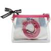 image:imageSteve Madden Womens Steve Madden Dominic Clear Pouch With Card Case Gift SetHot Pink