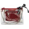 image:imageSteve Madden Womens Steve Madden Dominic Clear Pouch With Card Case Gift SetRed