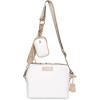 image:imageSteve Madden Womens Steve Madden Farren Nylon Dome Crossbody BagWhite Tan