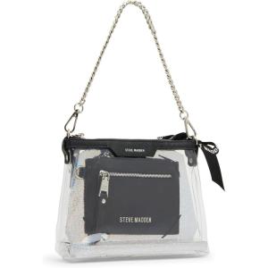 image:imageSteve Madden Womens Steve Madden Dominic Clear Pouch With Card Case Gift SetBlack