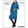 image:imageMadden Girl Womens Maxi Puffer Winter Coats  Long Quilted Jackets for Women Weather Resistant Puffer Parka Hooded JacketPeacock
