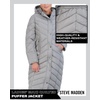 image:imageMadden Girl Womens Maxi Puffer Winter Coats  Long Quilted Jackets for Women Weather Resistant Puffer Parka Hooded JacketTitanium