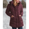 image:imageSteve Madden Womens Long Puffer Coat  Heavyweight Insulated Fall Winter Jackets for Women Windproof Long Length Bubble ParkaMerlot