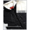 image:imageSteve Madden Womens Winter Coats  Midlength Parka Jackets for Women Insulated Quilted Puffer Jacket Womens Faux Sherpa HoodBlack