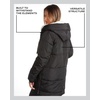image:imageSteve Madden Womens Winter Coats  Midlength Parka Jackets for Women Insulated Quilted Puffer Jacket Womens Faux Sherpa HoodBlack