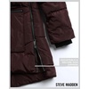image:imageSteve Madden Womens Winter Coats  Midlength Parka Jackets for Women Insulated Quilted Puffer Jacket Womens Faux Sherpa HoodBrown