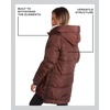 image:imageSteve Madden Womens Winter Coats  Midlength Parka Jackets for Women Insulated Quilted Puffer Jacket Womens Faux Sherpa HoodBrown