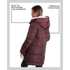 image:imageSteve Madden Womens Winter Coats  Midlength Parka Jackets for Women Insulated Quilted Puffer Jacket Womens Faux Sherpa HoodMerlot