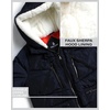 image:imageSteve Madden Womens Winter Coats  Midlength Parka Jackets for Women Insulated Quilted Puffer Jacket Womens Faux Sherpa HoodNavy