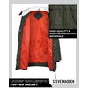 image:imageSteve Madden Womens Winter Coats  Midlength Parka Jackets for Women Insulated Quilted Puffer Jacket Womens Faux Sherpa HoodOlive