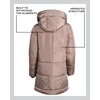 image:imageSteve Madden Womens Winter Coats  Midlength Parka Jackets for Women Insulated Quilted Puffer Jacket Womens Faux Sherpa HoodSand