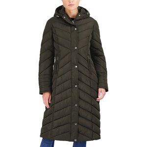 image:imageMadden Girl Womens Maxi Puffer Winter Coats  Long Quilted Jackets for Women Weather Resistant Puffer Parka Hooded JacketOlive