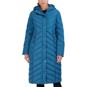 image:imageMadden Girl Womens Maxi Puffer Winter Coats  Long Quilted Jackets for Women Weather Resistant Puffer Parka Hooded JacketPeacock