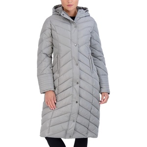 image:imageMadden Girl Womens Maxi Puffer Winter Coats  Long Quilted Jackets for Women Weather Resistant Puffer Parka Hooded JacketTitanium