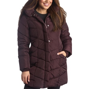 image:imageSteve Madden Womens Long Puffer Coat  Heavyweight Insulated Fall Winter Jackets for Women Windproof Long Length Bubble ParkaMerlot