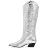 image:imageSteve Madden Womens Dollie Western BootSilver Leather