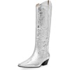 image:imageSteve Madden Womens Dollie Western BootSilver Leather